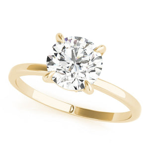 Classic Solitaire Engagement Ring with Floral Gallery - Free Chérie Diamonds