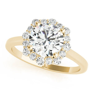Round - Cut Diamond Halo Engagement Ring - Free Chérie Diamonds