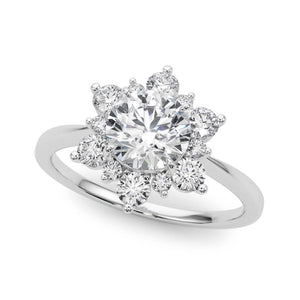 Round - Cut Halo Solitaire Engagement Ring - Free Chérie Diamonds