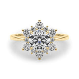 Round - Cut Halo Solitaire Engagement Ring - Free Chérie Diamonds