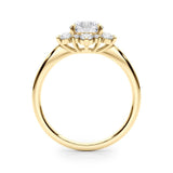 Round - Cut Halo Solitaire Engagement Ring - Free Chérie Diamonds