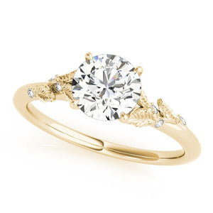 Trellis Leaf Solitaire Ring - Free Chérie Diamonds