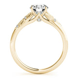 Trellis Leaf Solitaire Ring - Free Chérie Diamonds