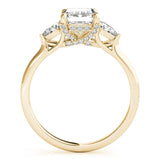 Emerald - Cut Three - Stone Engagement Ring - Free Chérie Diamonds