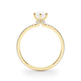 Pear - Shaped Diamond Pavé Engagement Ring with Hidden Halo - Free Chérie Diamonds