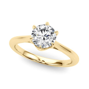 Radiant Crest Solitaire Ring - Free Chérie Diamonds