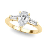 Pear - Cut Three - Stone Engagement Ring - Free Chérie Diamonds