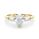 Pear - Cut Three - Stone Engagement Ring - Free Chérie Diamonds