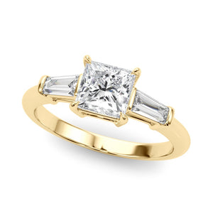 Princess - Cut Baguette Engagement Ring - Free Chérie Diamonds
