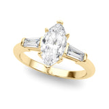 Marquise Three - Stone Engagement Ring - Free Chérie Diamonds