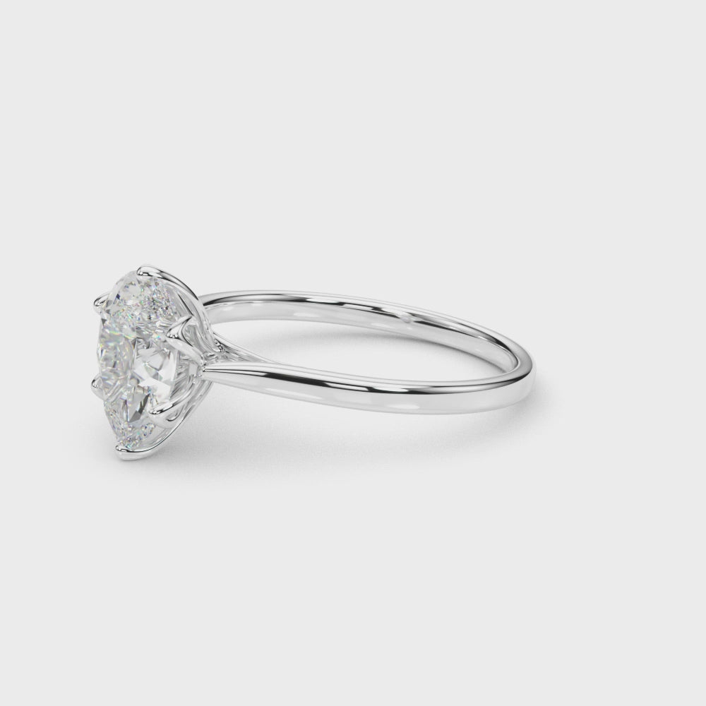 Solitaire Pear Engagement Ring