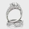 Multirow Halo Engagement Ring
