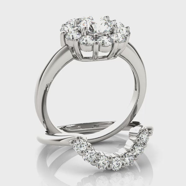 Solitaire Round Halo Engagement Ring
