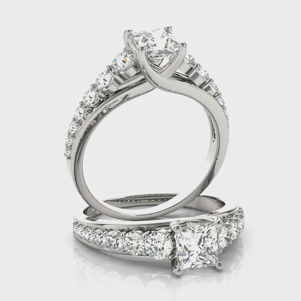 Princess-Cut Trellis Engagement Ring