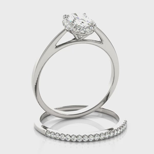 Oval Halo Engagement Ring