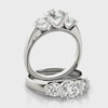 Three-Stone Solitaire Engagement Ring