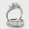 Bypass Three-Stone Engagement Ring