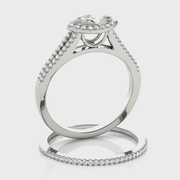 Marquise Halo Engagement Ring
