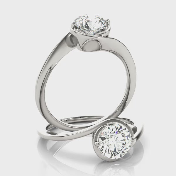 Solitaire Bypass Engagement Ring