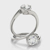 Solitaire Bypass Engagement Ring