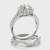 Round Multirow Halo Engagement Ring