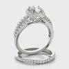Halo Multirow Engagement Ring
