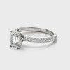Emerald-Cut Pave Engagement Ring