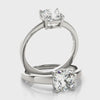 Angled Cushion-Cut Solitaire Engagement Ring