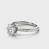 Side Stone Round Diamond Engagement Ring