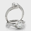 Pave Bypass Engagement Ring