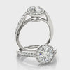 Bridged Halo Engagement Ring