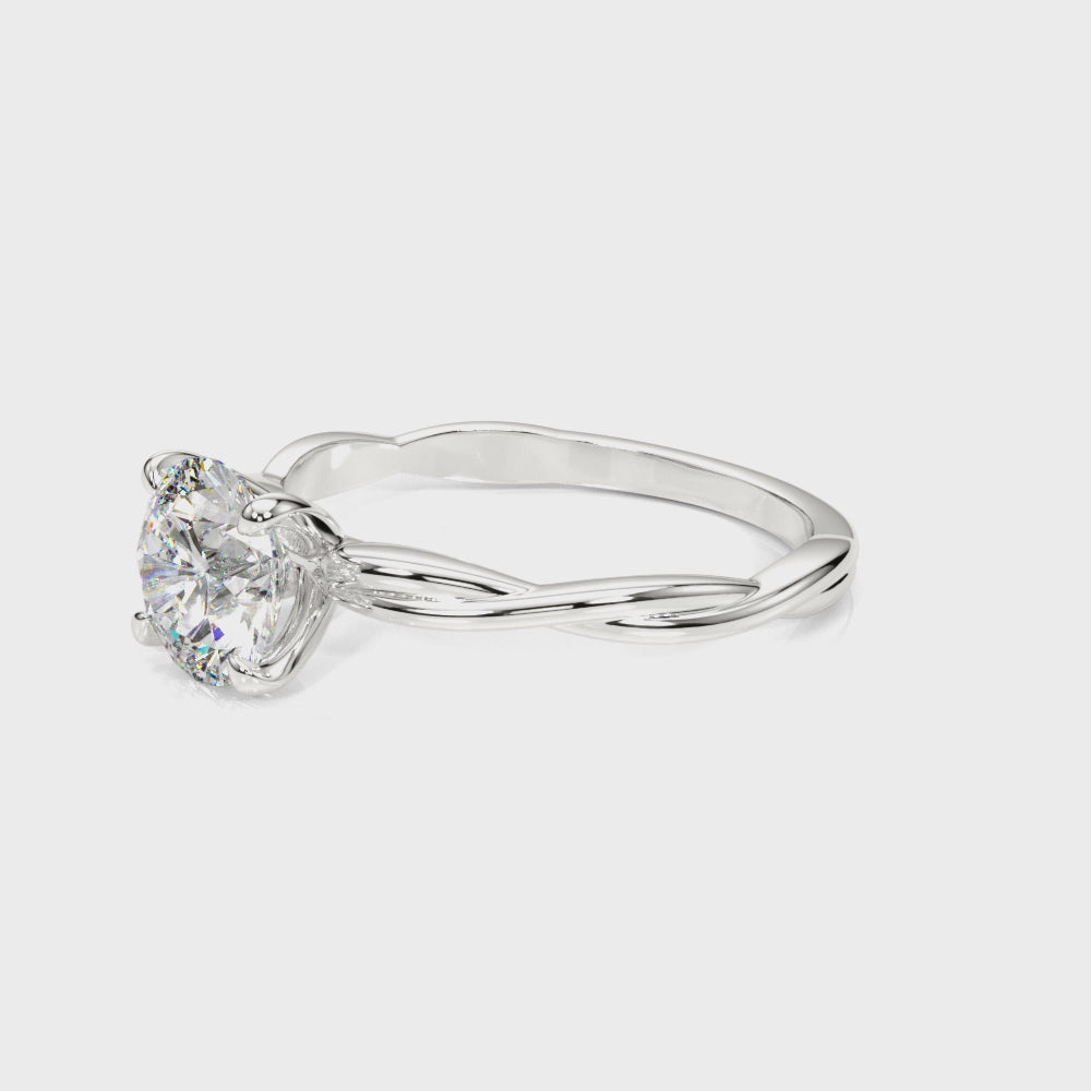 Solitaire Twist Engagement Ring