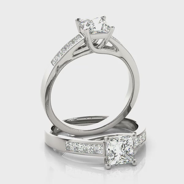 Princess-Cut Pave Trellis Ring