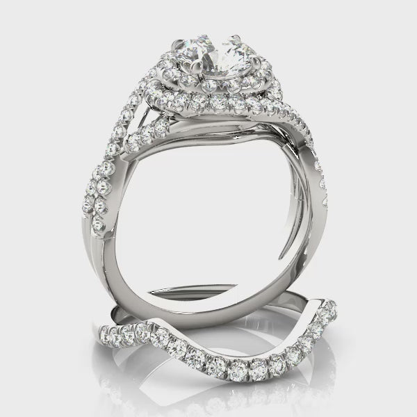 Round Halo Engagement Ring