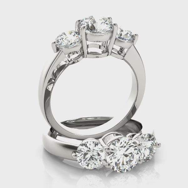 Solitaire Three-Stone Engagement Ring