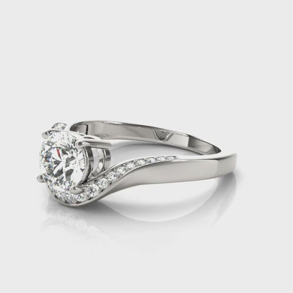 Semi-Mount Round Diamond Engagement Ring