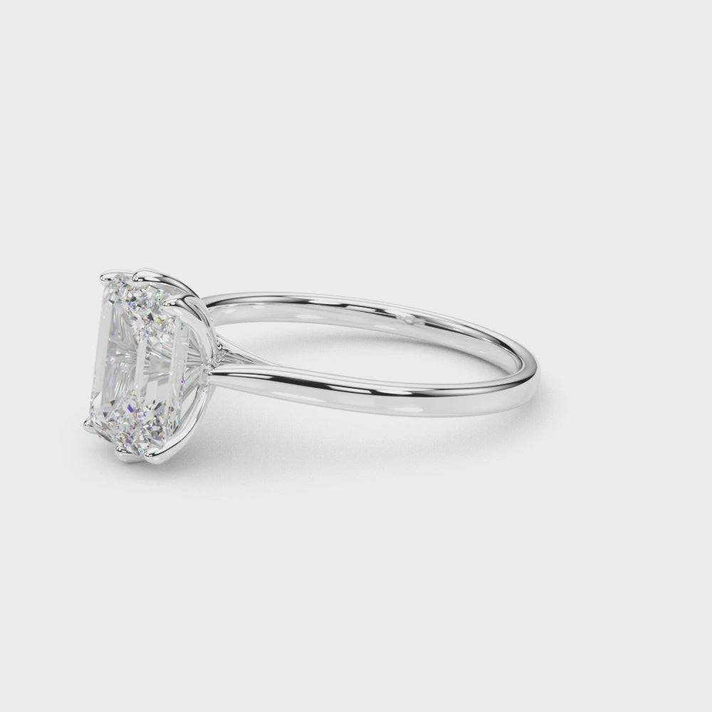Solitaire Emerald-Cut Engagement Ring