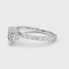 Pear-Cut Side Stone Engagement Ring