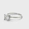 Round Solitaire Hidden Halo Engagement Ring