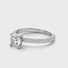 Pave Round Diamond Engagement Ring