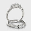 Hidden Heart Three-Stone Engagement Ring