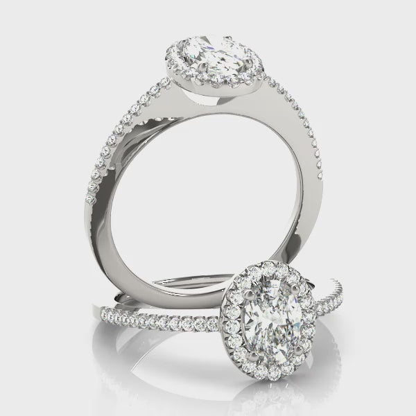 Oval Halo Engagement Ring