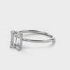Solitaire Emerald Hidden Halo Ring
