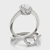 Oval Pave Halo Engagement Ring