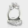 Round-Cut Three-Stone Engagement Ring