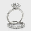 Round Halo Engagement Ring With Side Stones