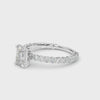 Emerald-Cut Side Stone Engagement Ring