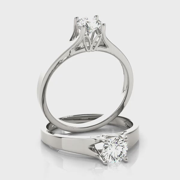 Solitaire Round-Cut Engagement Ring