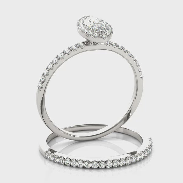 Halo Marquise Diamond Engagement Ring