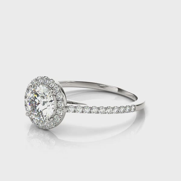 Round Halo Engagement Ring